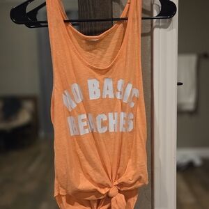 Victoria's Secret Orange Slogan Tank Top